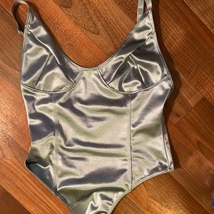 forever 21 silk tops (blue and pink)